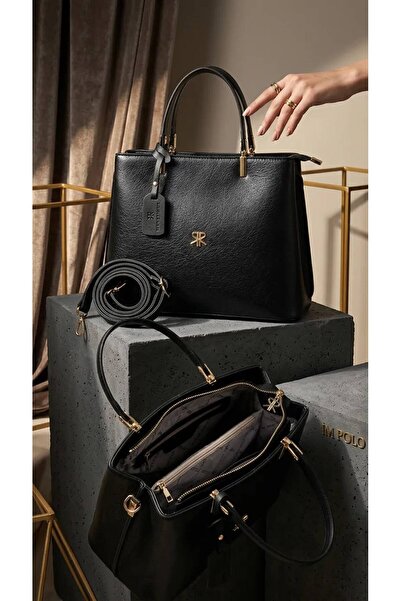 Çanta Trend Women's Large Size Shoulder Bag with Multiple Zipper Compartments