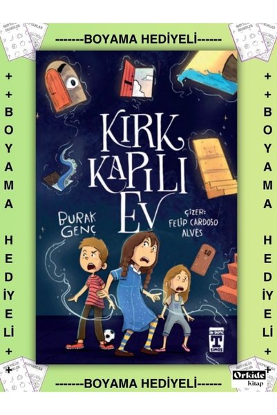 Timaş Yayınları Boyamalı - Kırk Kapılı Ev , Burak Genç 5. 6. 7. Sınıf