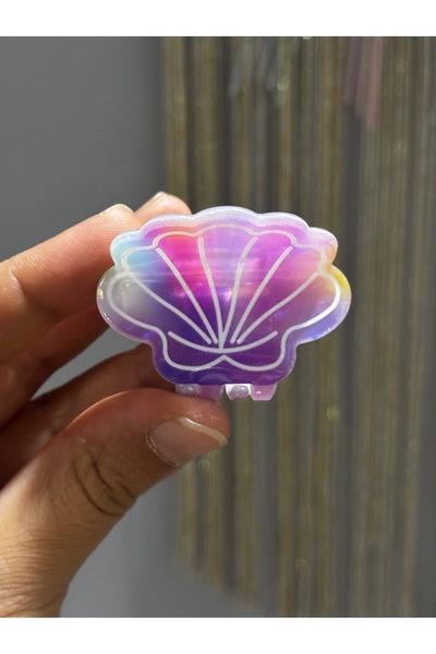 MODA Pearlescent Oyster Shell Clasp 5 cm - Purple Pink Pastel Hair Clip