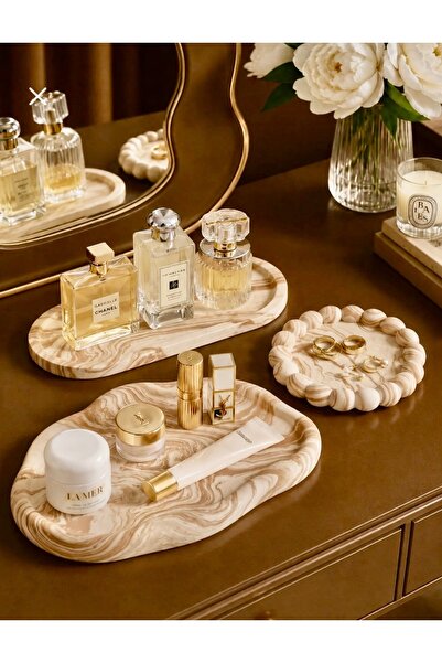 By Şirin Candle 3 lü Dekoratif Takı Tabağı Organizer Seti