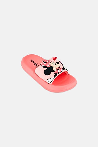 Disney Mickey And Friends Toddlers Girl Minnie Mouse Slip On Slides, Multicolor