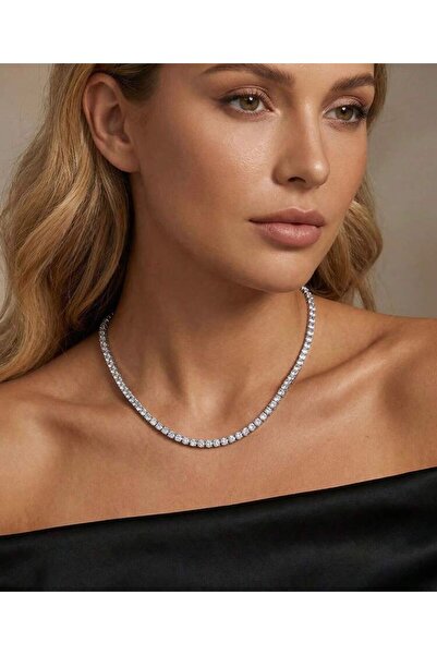Mega Bazaar Simple and Stylish Stone Chain Necklace