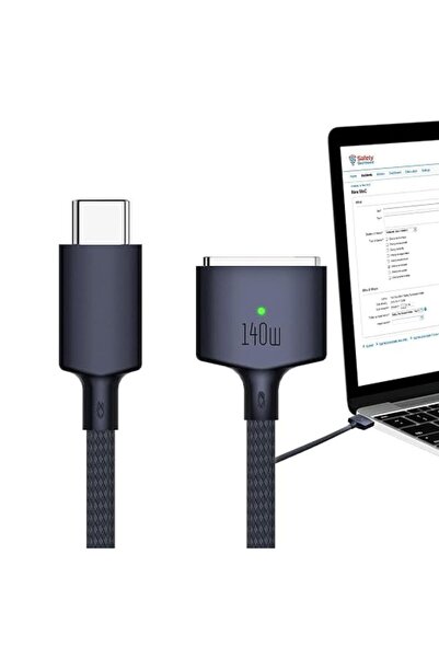 GENERAL كابل شحن مغناطيسي USB C إلى 3 منافذ، شاحن سريع بطول 6.6 قدم للابتوب ب...