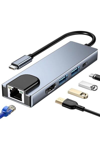 GENERAL Portable Multi-Port Type-C Expansion Hub All-In-One USB Interface Ada...