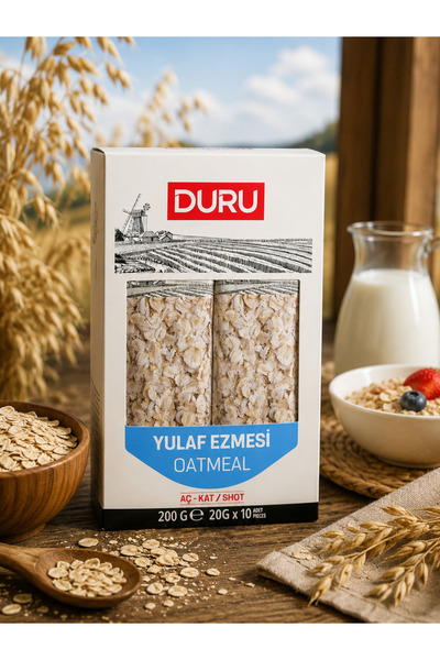 u.s.m ucuzsanalmarket Duru Yulaf Ezmesi Aç-Kat 200 g (10 x 20 g Paket) - Yüks...