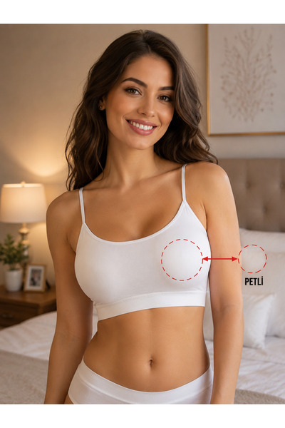 by İGP Bamboo Women's Bustier Bra with Removable Pads and String Straps
