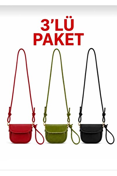 GlowSa Women's Triple Adjustable Strap Knot Detail Cross Shoulder Bag