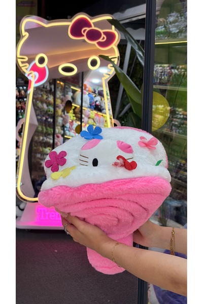 Hello Kitty 40 cm buket şeklinde Pelüş oyuncak