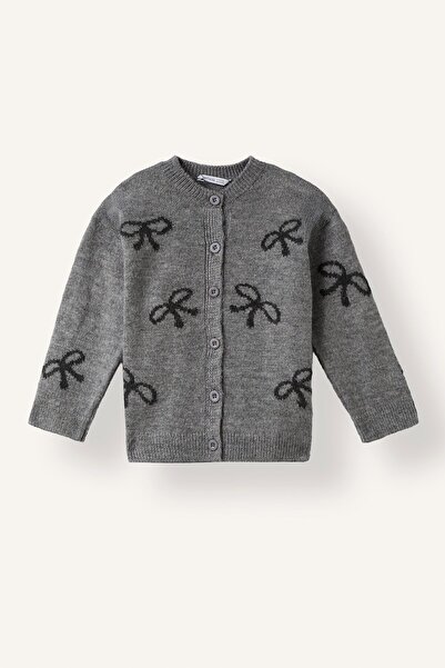 DeFacto Star Patterned Crew Neck Knitwear Basic Cardigan Baby Girl I4958A526Wn