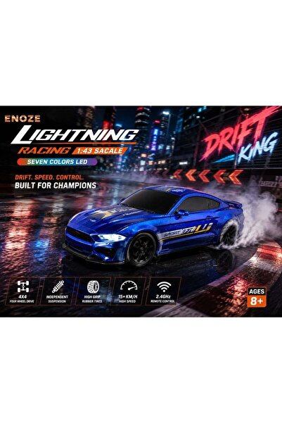 Generic ENoze 1/43 Mini RC Drift Racing Car 2.4G Full-Proportional 4WD with M...