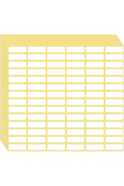 GENERAL 1680 Pcs Matte White Labels - 10 x 20 mm Small Blank Sticky Stickers ...