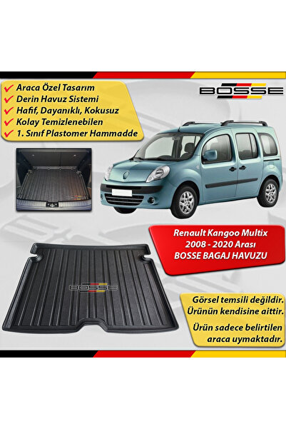 BOSSE Renault Kangoo Bagaj Havuzu Kangoo 2 İçin 2008 2020 Arası Araca Özel 3D...