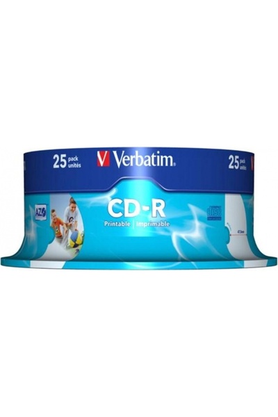 Verbatim CD-R 700MB, 80 minute, viteză 52x, 25 bucăți, spindle, imprimabil,  ...