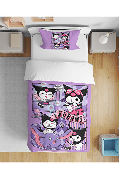 Vaveyla Home Kuromi Colorful Patterned 3D Digital Printed Single Girl's Duvet...