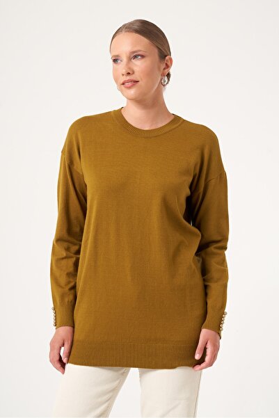 FTZ WOMEN Women's Cufflink Detailed Sweater Oriw 25186