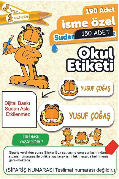 Think And Print Kişiye Özel İsimli Okul Etiketi Kalem Defter Etiketi Özel Isi...