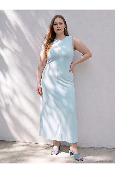 LC Waikiki Trendlucky Plus Size A-Line Dress with Difference