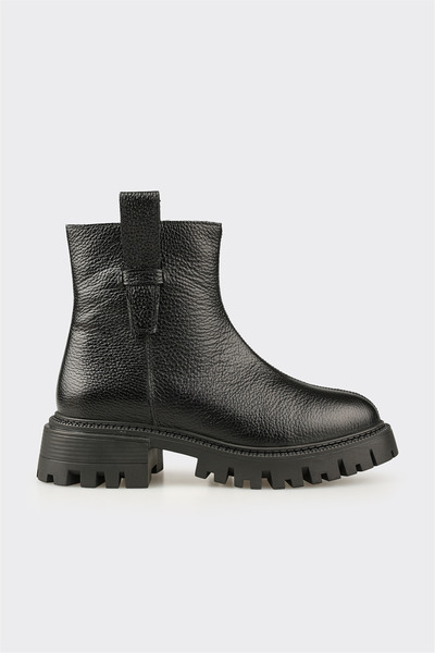 Elle Shoes Siyah Deri Kadın Günlük Bot