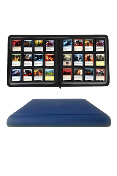 Choice Blue Premium Business Trading Card Binder with 12 Pockets, TCG Binder,...