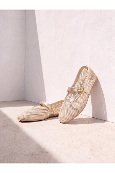 LC Waikiki Nevavm Women's Ballerinas with Mesh Detail