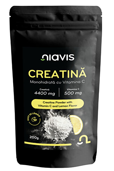 Niavis Creatina Monohidrata cu Vitamina C - Gust de Lamaie 200g