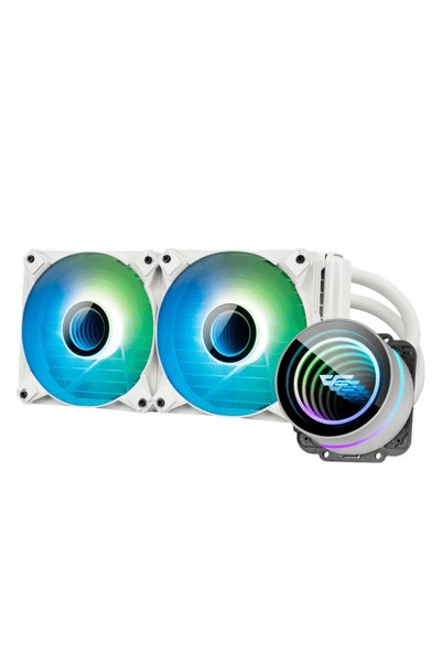 darkFlash DXV2.6 240mm AIO Liquid CPU Cooler,1800RPM Fans,2700RPM Pump,51 CFM...
