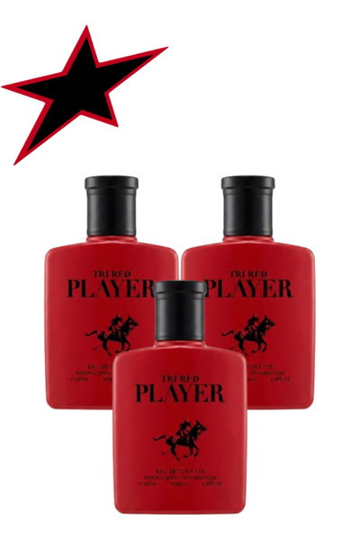 trı 3 Pieces Red Player Perfume 100ML