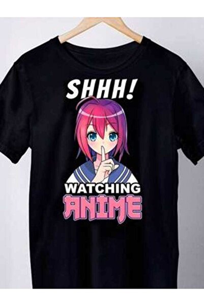 NOURAM SHHH! WATCHING ANIME Lover Gift, Shirt, T-Shirt, Chibi Lover, Anime Ch...