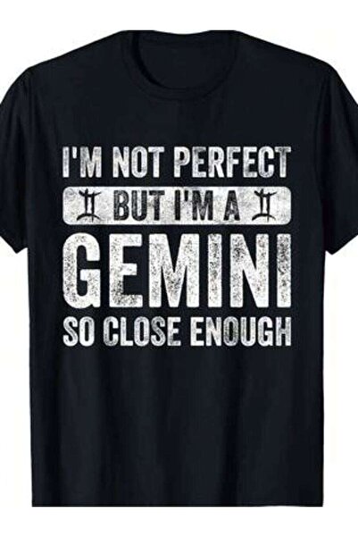 25W Not Perfect But I'm A Gemini Funny Horoscope Zodiac Sign T-Shirt