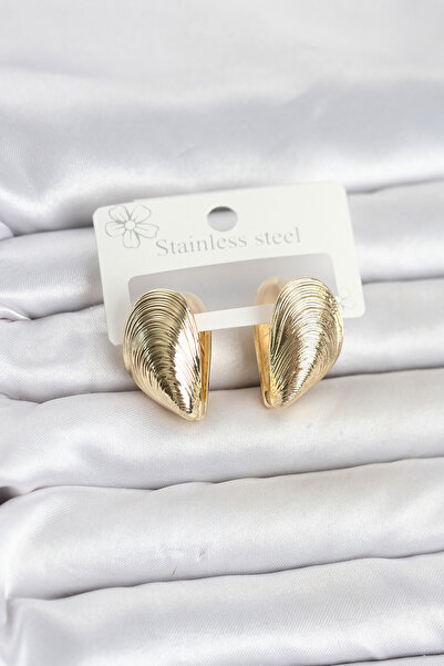 callerrons accessories Gold Color Mussel Model Women's Earrings - Ebj260822W4...