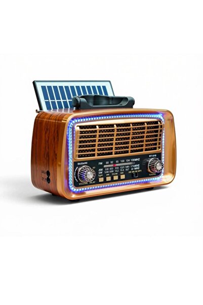 ataşbey RT-610 Klasik Retro Solar Güneş Enerjili LEDLİ Nostalji Bluetooth/USB...