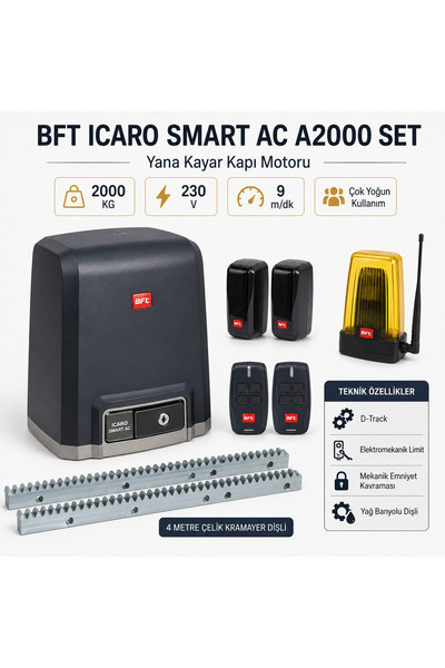 Icaro Smart AC A2000 Otomatik Kapı Motoru Seti