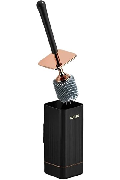 Arabest TPR Silicone Toilet Brush with Base,Flexible Soft Bristles,Corner-Fre...