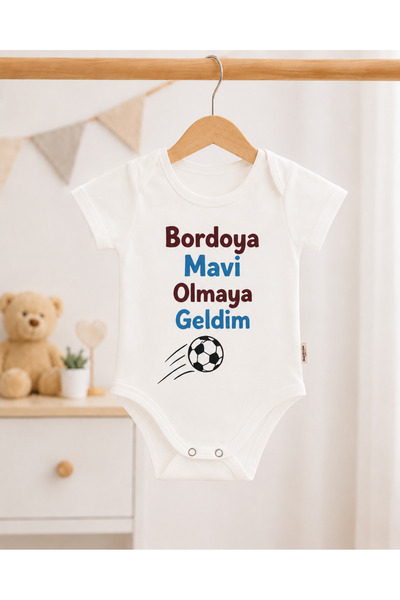 KARAMİLA Unisex Baby Bodysuit 100% Cotton / Fan Print