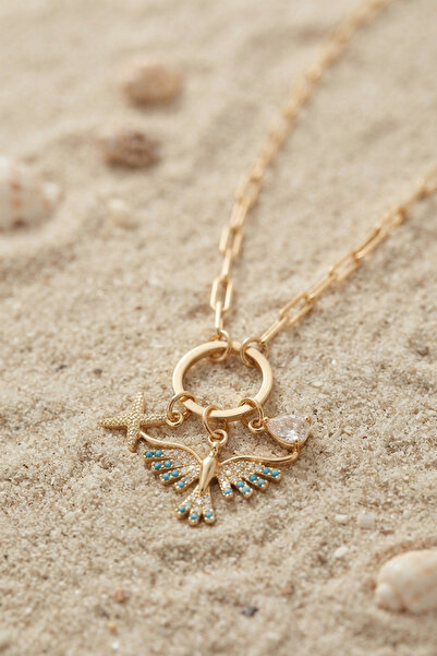 callerrons accessories Gold Color Paperclip Chain Phoenix Model Women's Neckl...