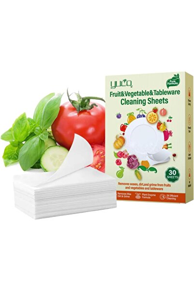 Arabest 30 PCS Fruit and Vegetable Wash Sheets,Natural Produce Cleaner,Remove...