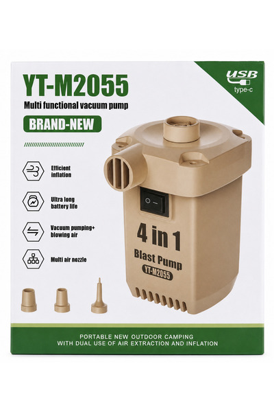 Generic Brand Pompă electrică multifuncțională 4 în 1 YT-M2055, umflare și de...