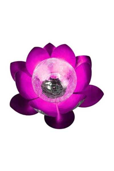 OEM Lampă solară LOTUS, decorativă pentru grădină, design cu petale, iluminar...
