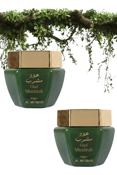 AL MUSBAH قطعتان من بخور العود المشراب الخشبي 40 جرام