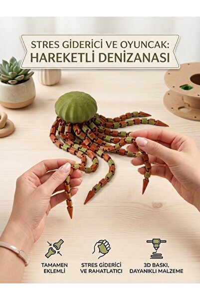 3D Eklemli hareketli denizanası oyuncak