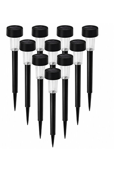 Generic Brand Set 10 lămpi solare LED pentru grădină, cu țăruș, iluminare dec...