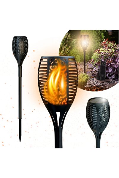 BaoBao Decorative solar LED garden lamp, metal, 68 cm, black