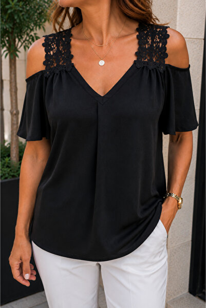 moda wanilia Elegance with Exquisite Details |   Women's V-Neck Lace Strap Of...