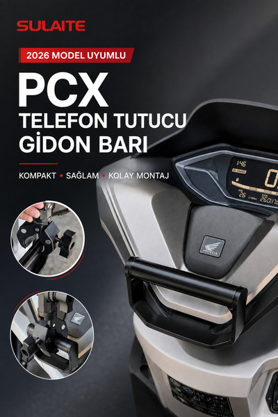 SULAITE Honda PCX 2026 Uyumlu Telefon Tutucu Gidon Barı Bağlantı Demiri Metal...