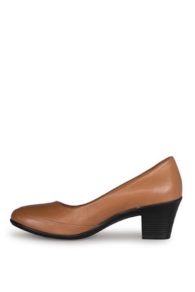 Solly 1926 Tan Genuine Leather Women's Heeled Shoes