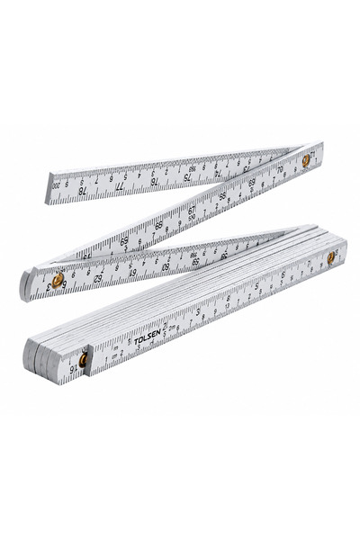 Generic Brand Metru pliabil Tolsen 2 m, riglă pliantă gradată, pentru măsurăt...