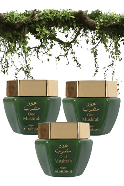 AL MUSBAH 3 قطع من بخور العود المشراب الخشبي 40 جرام