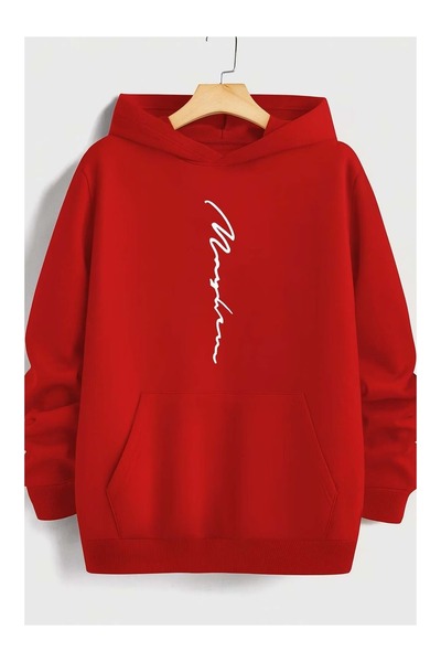 DAXİS Sportwear Company Signature Printed Oversize Hooded Sweatshirt