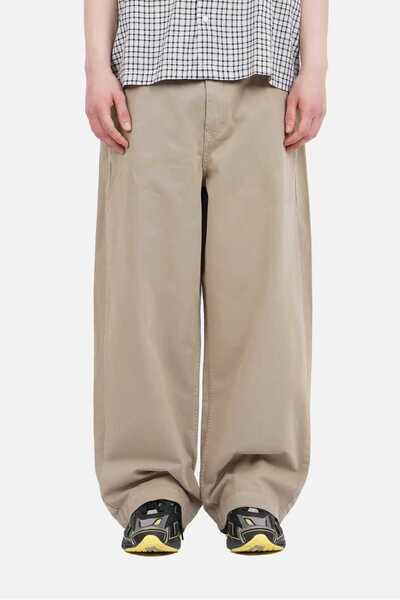 Be Hill Erkek Bej Ekstra Bol Kesim Streetwear Gabardin Pantolon