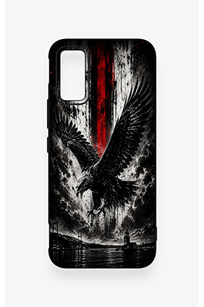 Vip Case İnfinix Gt 30 Pro Uyumlu Kara Kartal Desenli Silikon Kılıf